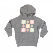 3x3 Checker Board Flowers - Child HOODIE Little Mama Shirt Shop LLC