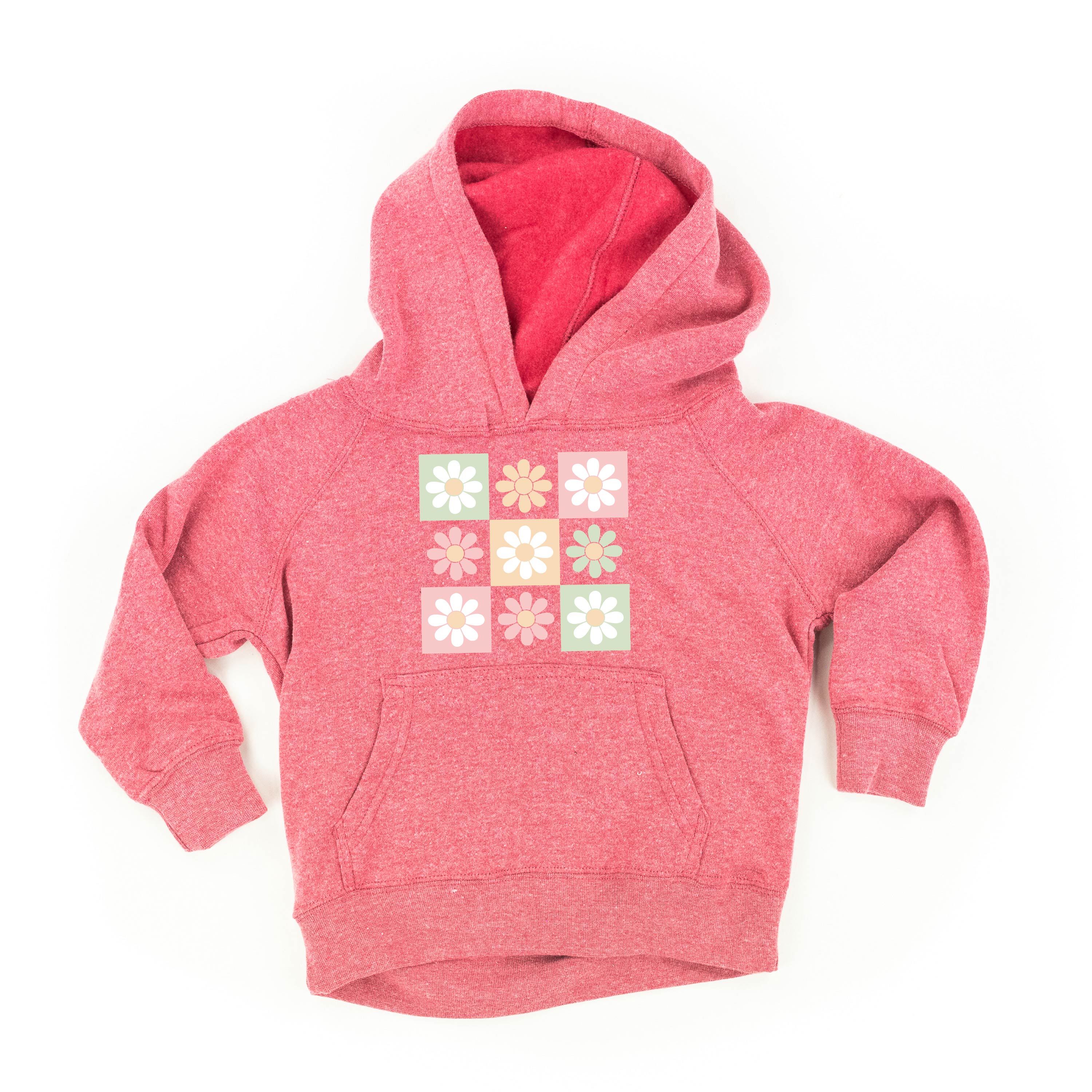 child_hoodies_3x3_checker_board_flowers_little_mama_shirt_shop