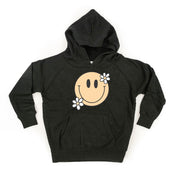 Big Smiley w/ Flowers - Child Hoodie Little Mama Shirt Shop LLC