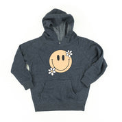 Big Smiley w/ Flowers - Child Hoodie Little Mama Shirt Shop LLC