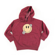 Big Smiley w/ Flowers - Child Hoodie Little Mama Shirt Shop LLC