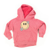 Big Smiley w/ Flowers - Child Hoodie Little Mama Shirt Shop LLC