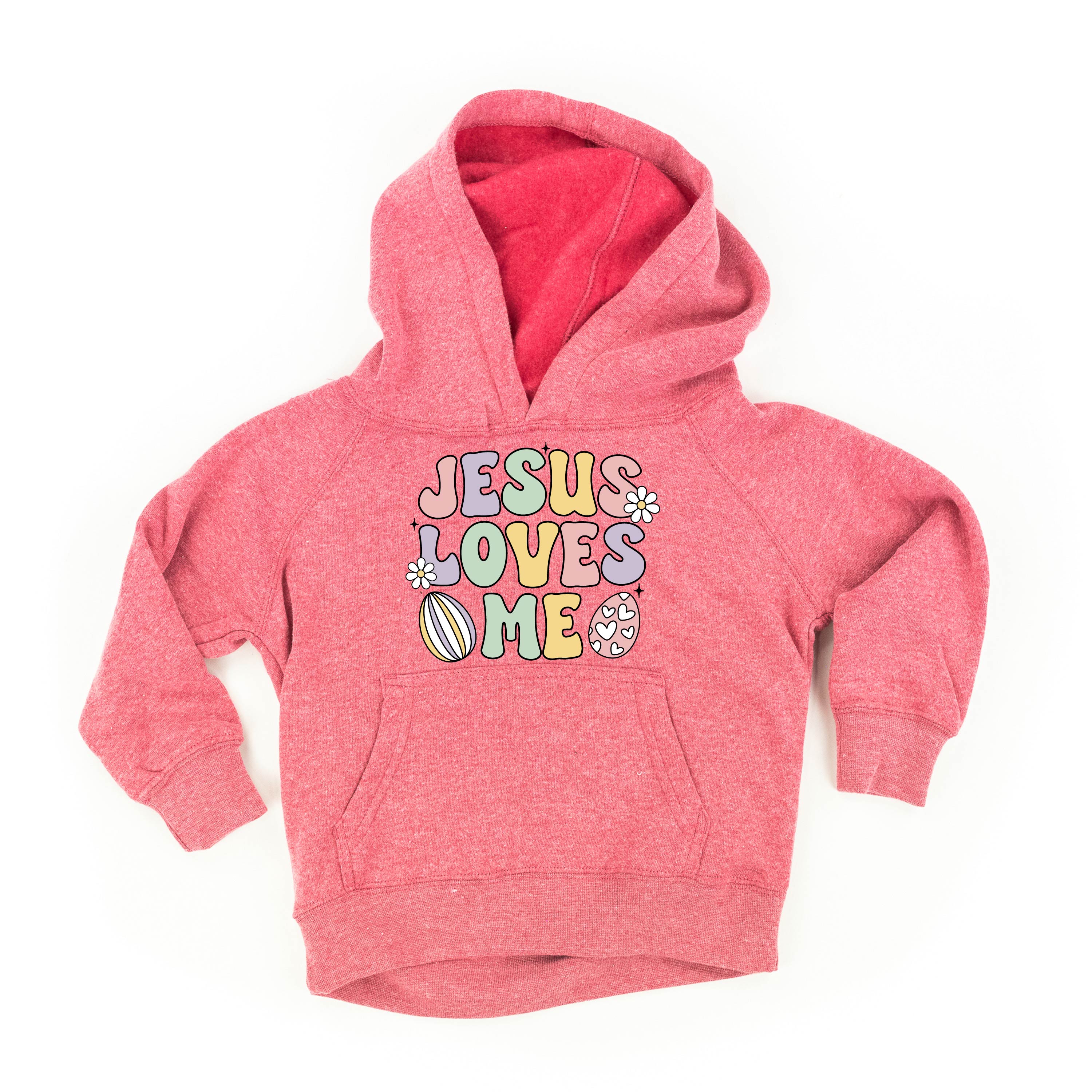 Easter Eggs Jesus Loves Me - Girl Version - Child HOODIE Little Mama Shirt Shop LLC