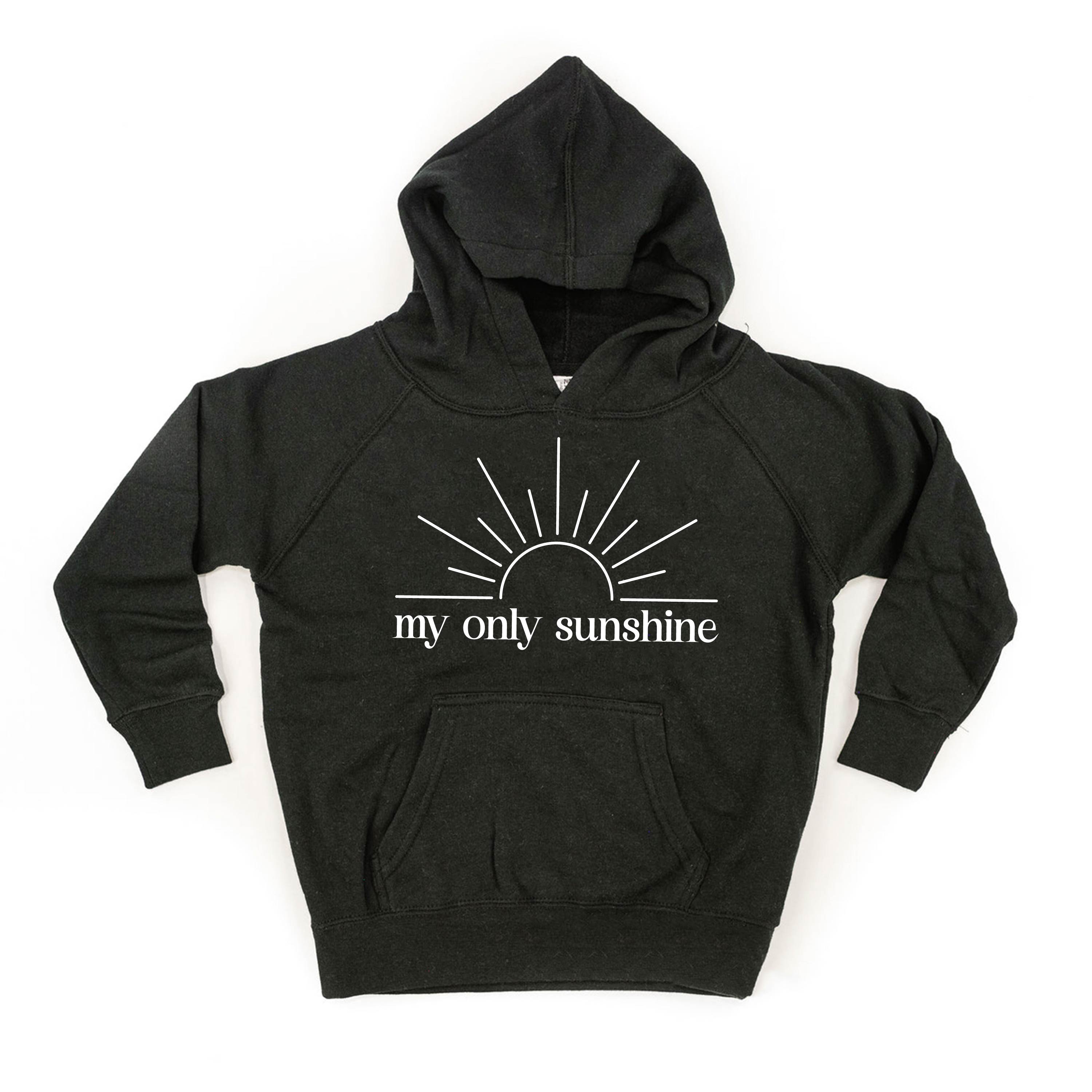 My Only Sunshine w/ Full Sun on Back - Child Hoodie Little Mama Shirt Shop LLC