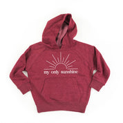 My Only Sunshine w/ Full Sun on Back - Child Hoodie Little Mama Shirt Shop LLC