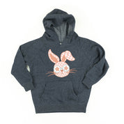 Pink Checkered Bunny - Child HOODIE Little Mama Shirt Shop LLC
