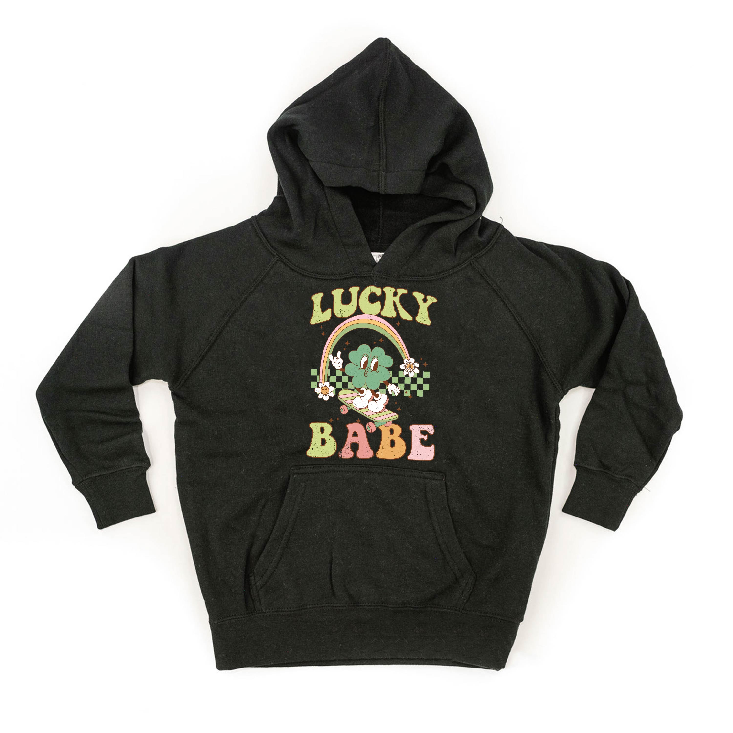 Skateboard - Lucky Babe - Child HOODIE Little Mama Shirt Shop