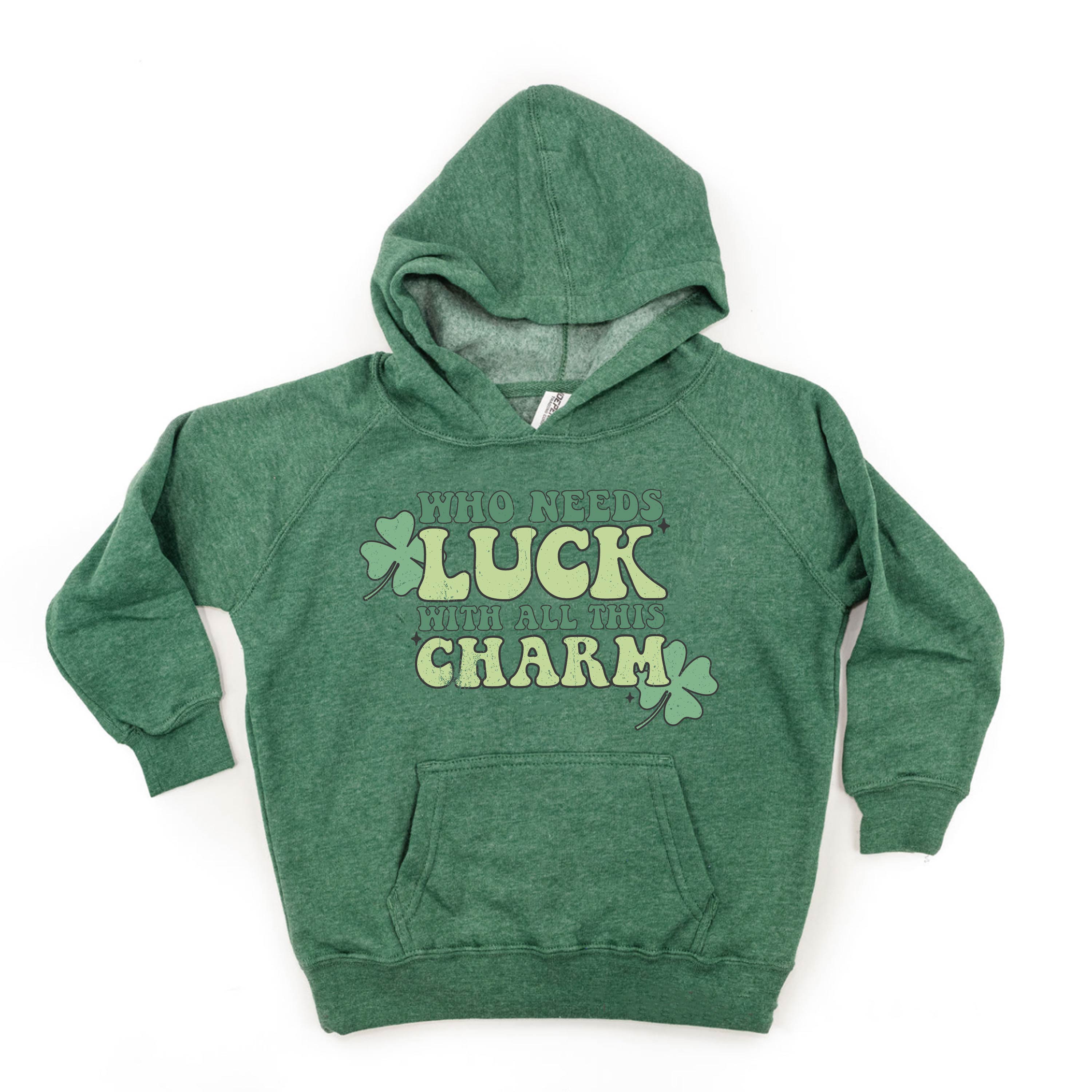 Who Needs Luck With All This Charm - Child HOODIE Little Mama Shirt Shop