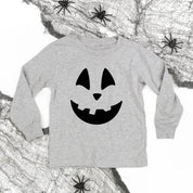 Happy Jack-o'-lantern Face - Child Long Sleeve Tee Little Mama Shirt Shop