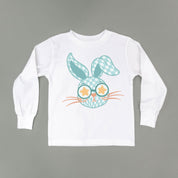 Blue Checkered Bunny - Child LONG SLEEVE Tee Little Mama Shirt Shop