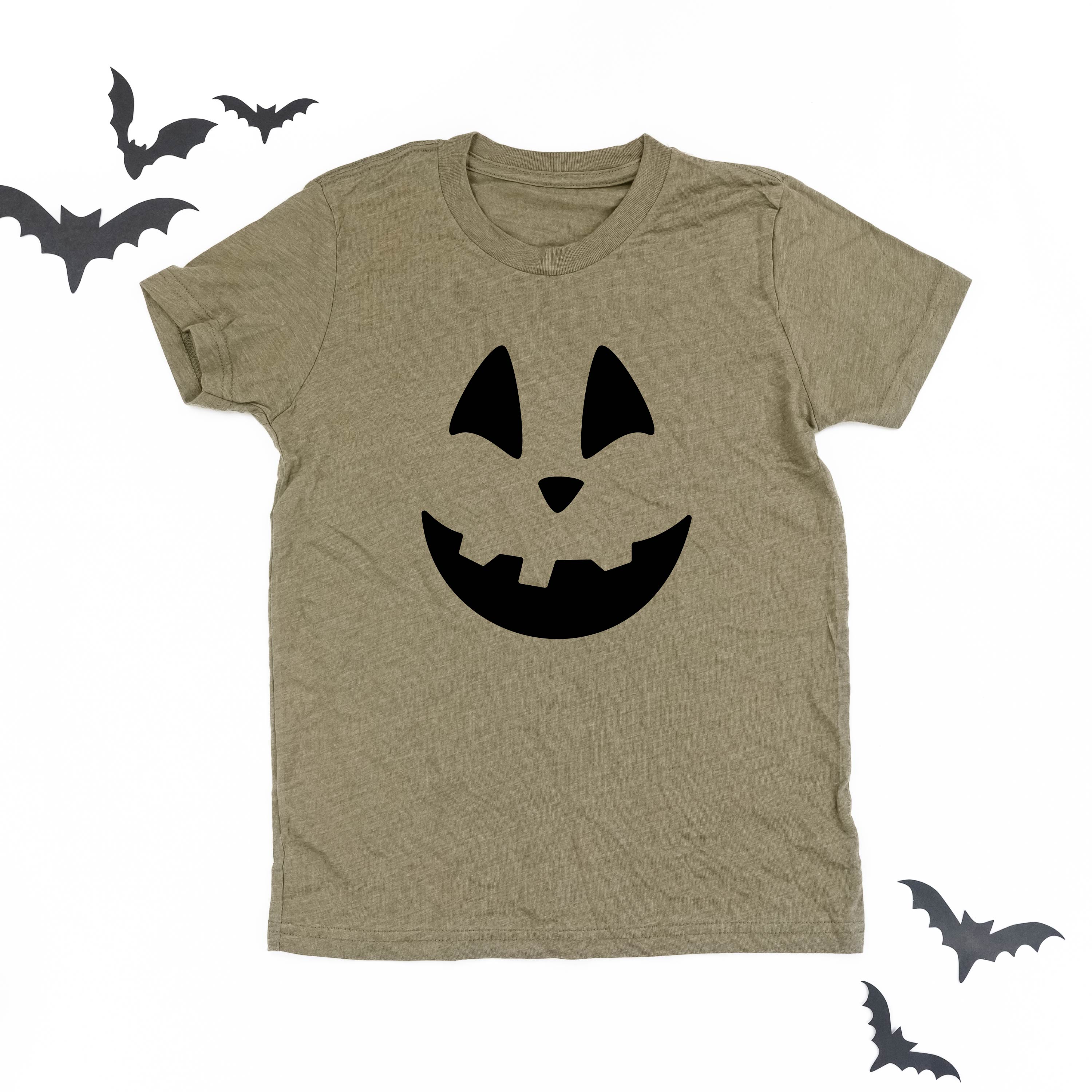 Happy Jack-o'-lantern Face - Child Tee Little Mama Shirt Shop