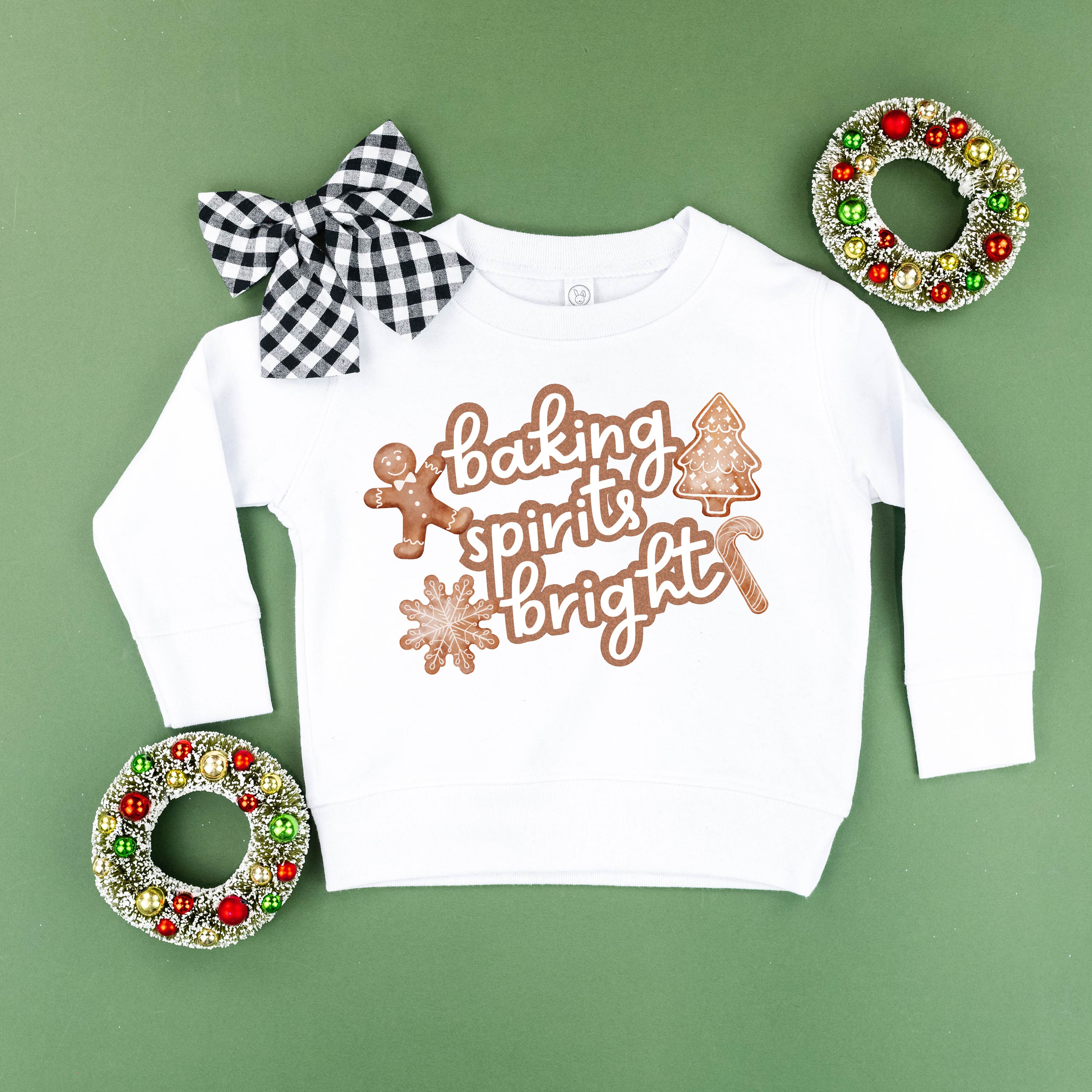 Baking Spirits Bright - Child Sweater Little Mama Shirt Shop