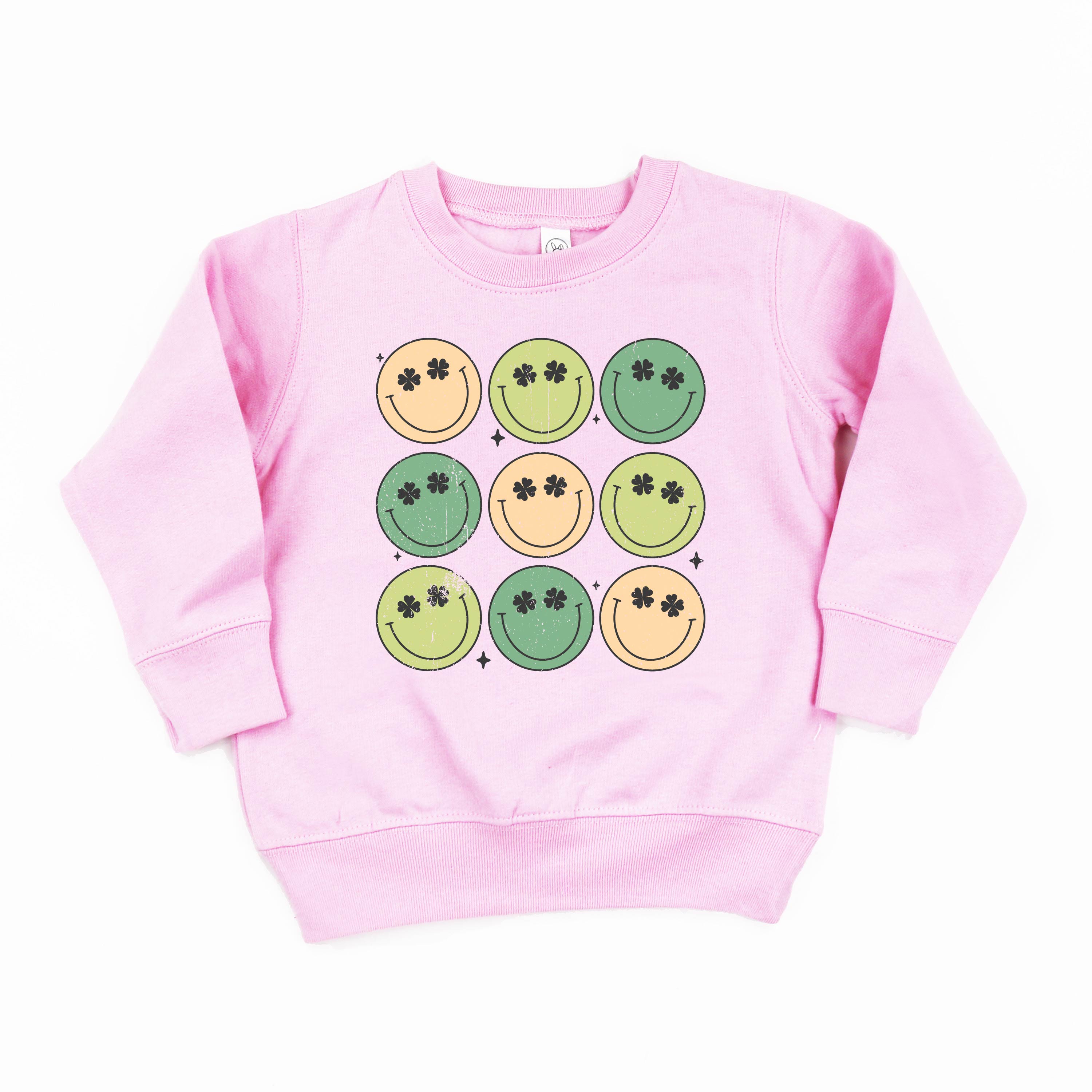 3x3 - St. Patrick's Day Smilies - Child Sweater Little Mama Shirt Shop