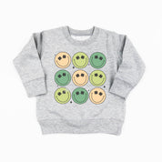 3x3 - St. Patrick's Day Smilies - Child Sweater Little Mama Shirt Shop