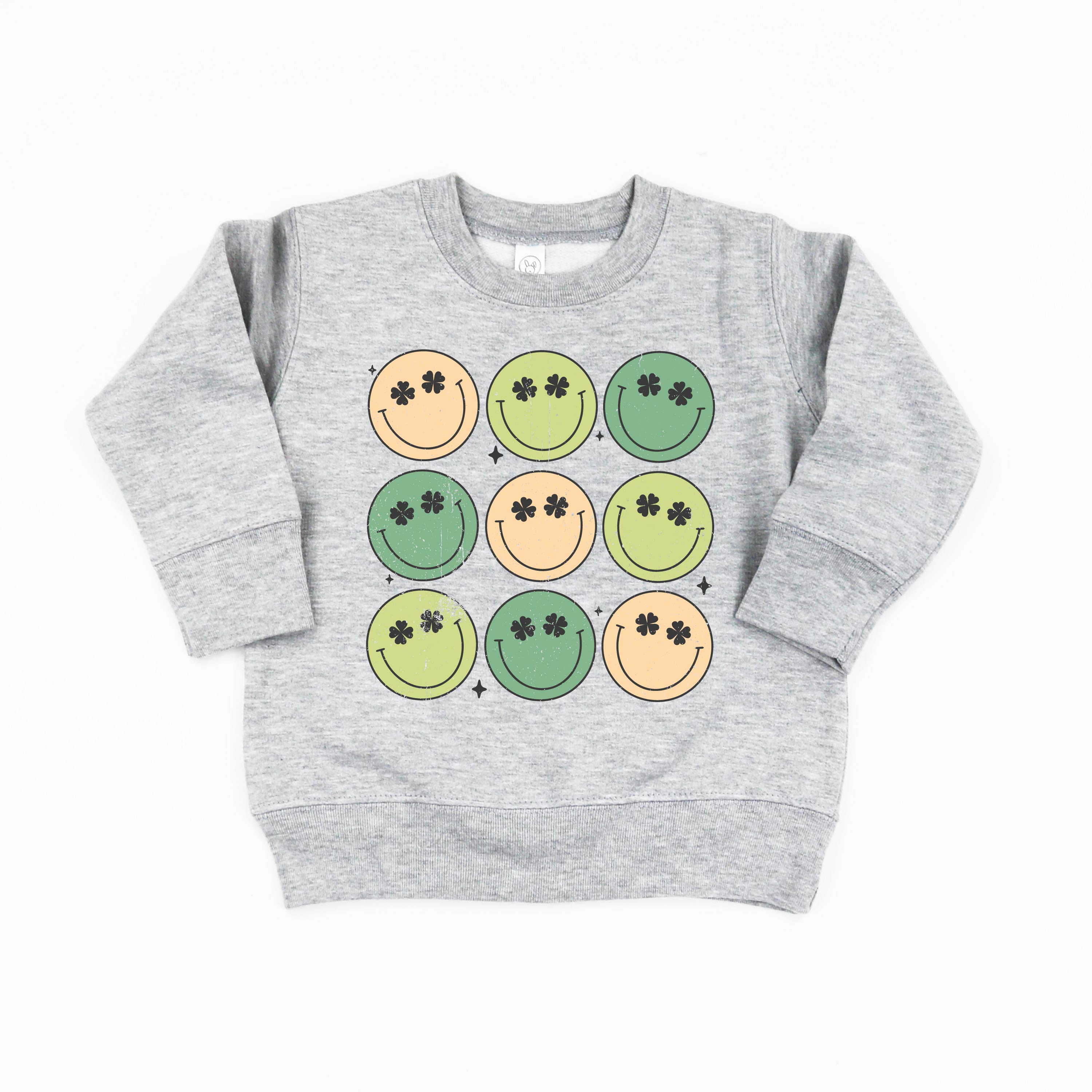 3x3 - St. Patrick's Day Smilies - Child Sweater Little Mama Shirt Shop
