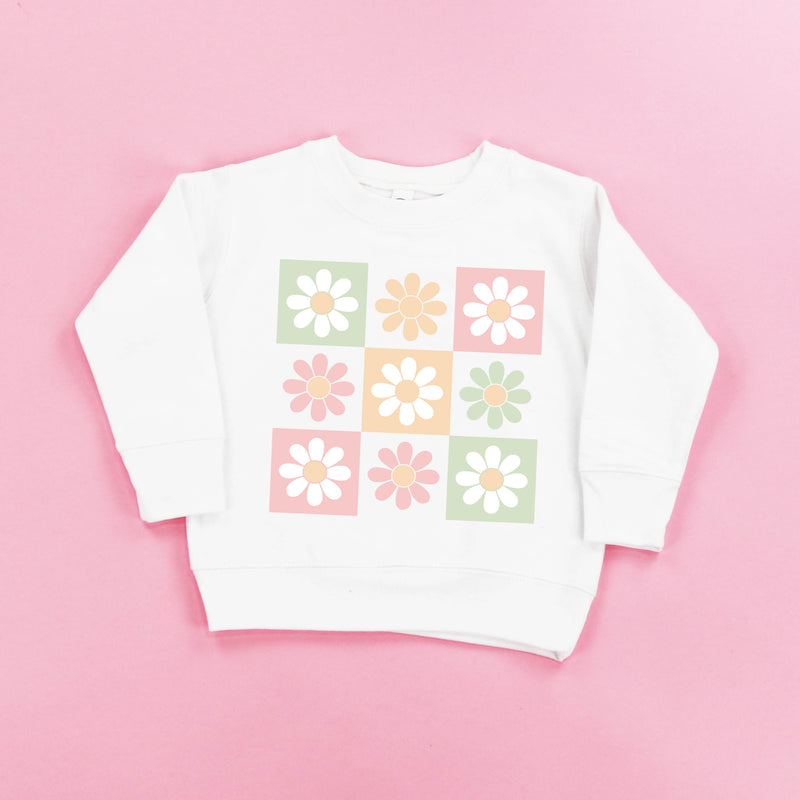 child_sweaters_3x3_checker_board_flowers_little_mama_shirt_shop