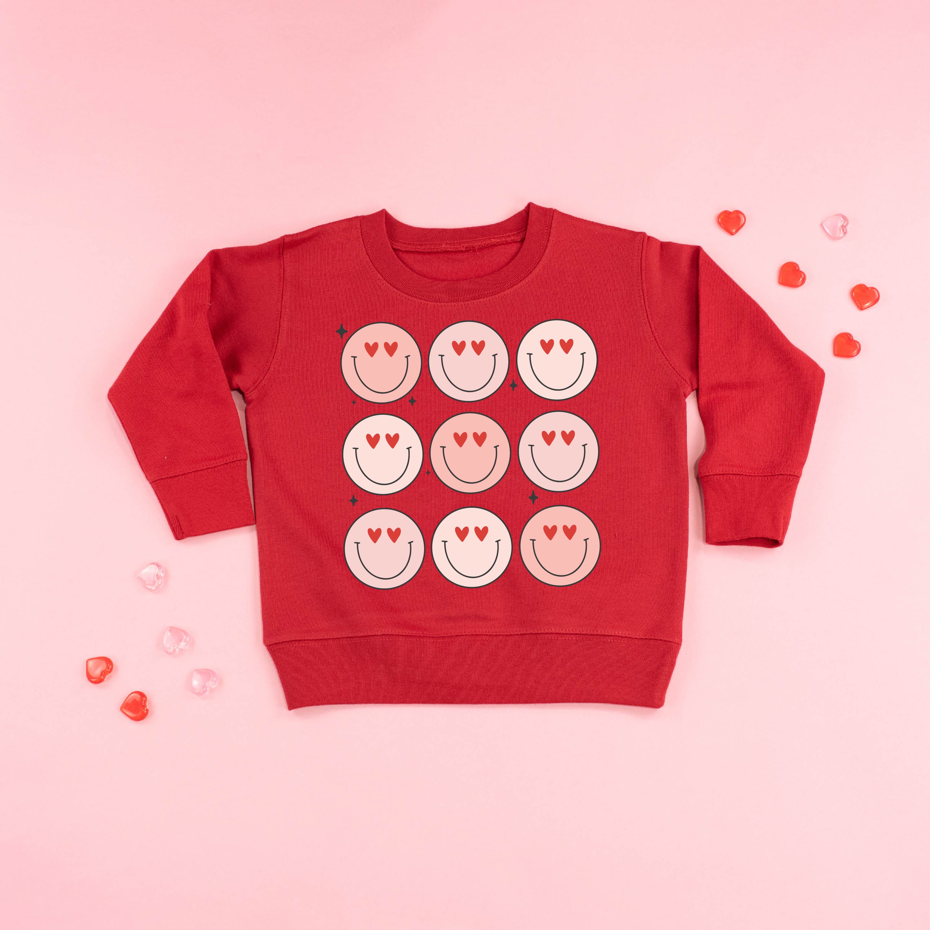 3x3 Heart Eye Smileys - Child Sweater Little Mama Shirt Shop