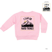 I Can Do Hard Things - Pocket Design on Front w/ Full Design on Back - Child Sweater Little Mama Shirt Shop