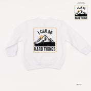 I Can Do Hard Things - Pocket Design on Front w/ Full Design on Back - Child Sweater Little Mama Shirt Shop