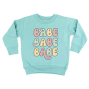 BABE x3 with Daisies - Child Sweater Little Mama Shirt Shop