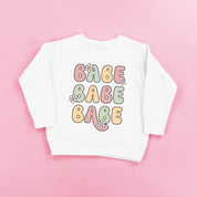 BABE x3 with Daisies - Child Sweater Little Mama Shirt Shop