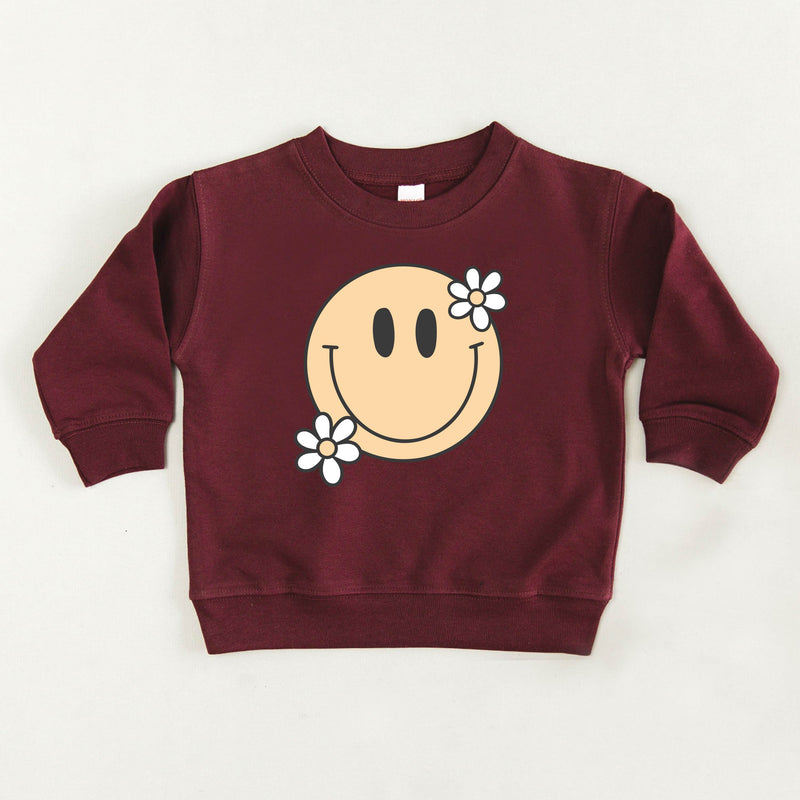 Big Smiley w/ Flowers - Child Sweater