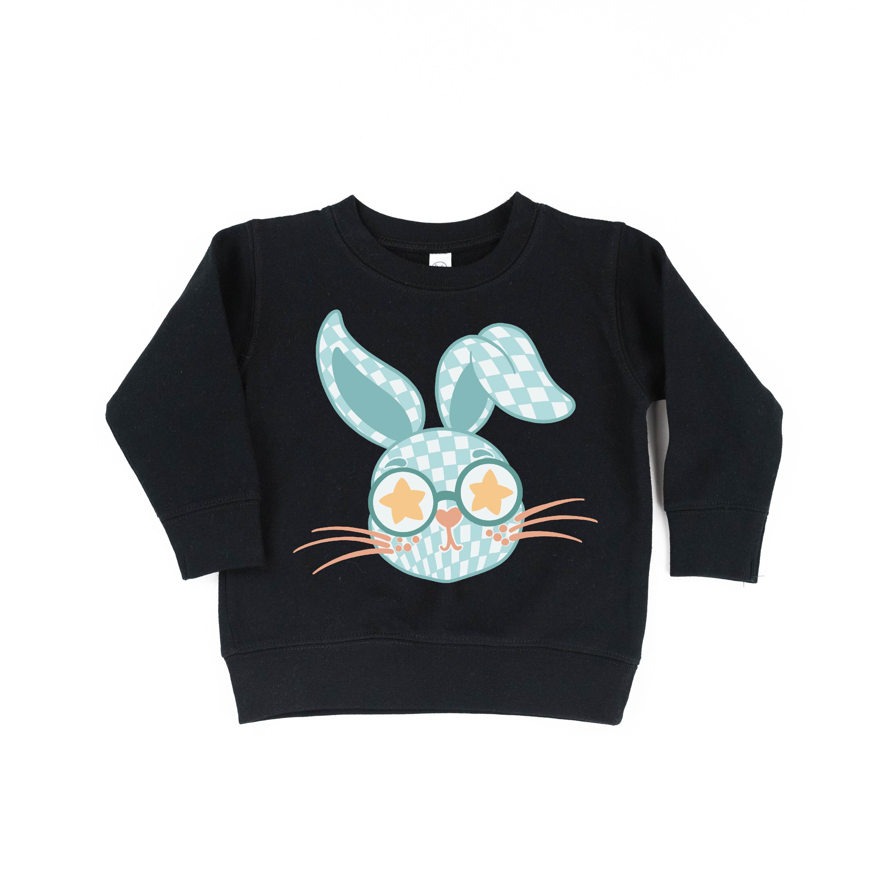 Blue Checkered Bunny - Child Sweater Little Mama Shirt Shop