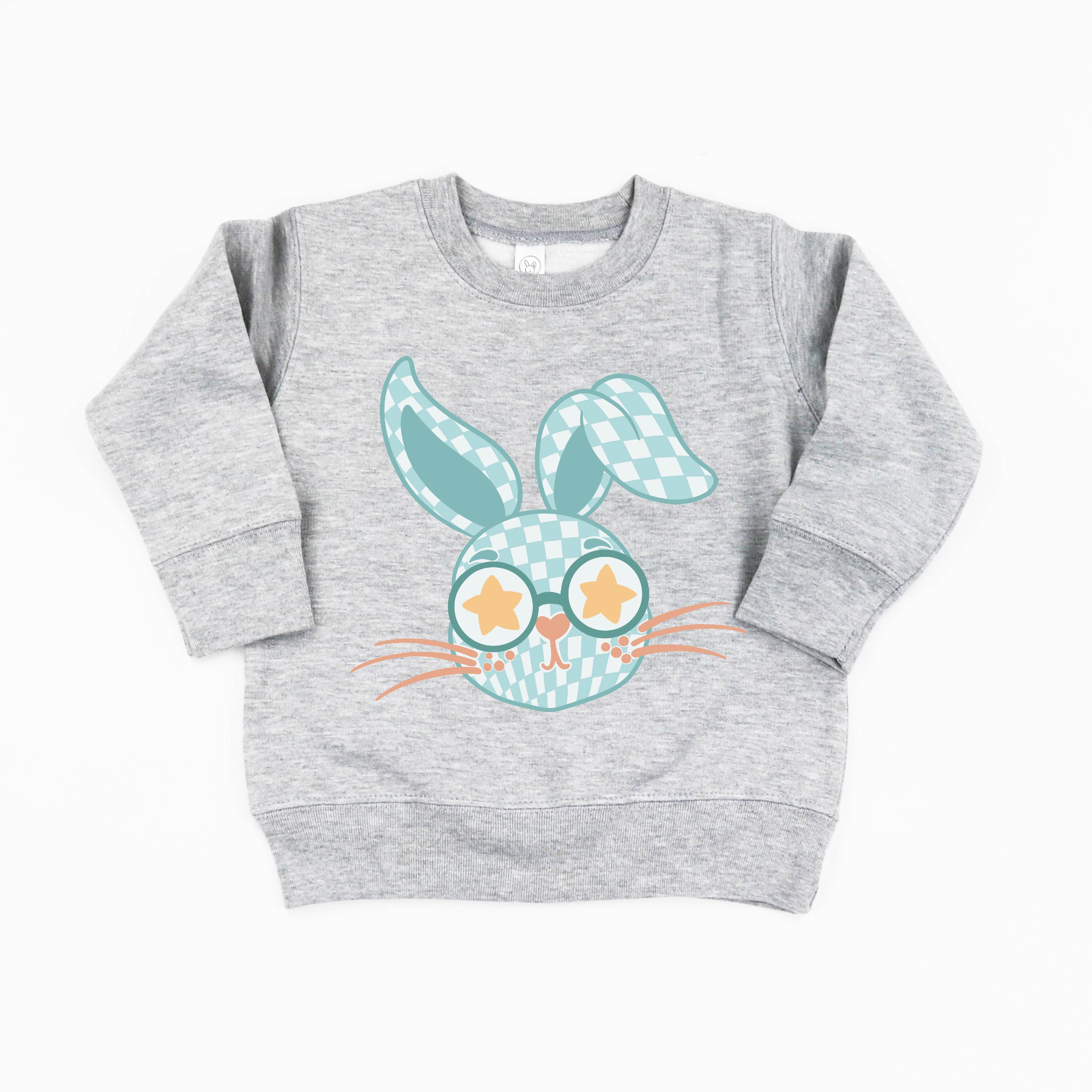 Blue Checkered Bunny - Child Sweater Little Mama Shirt Shop