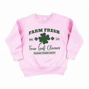 Farm Fresh Four Leaf Clovers - Child Sweater Little Mama Shirt Shop