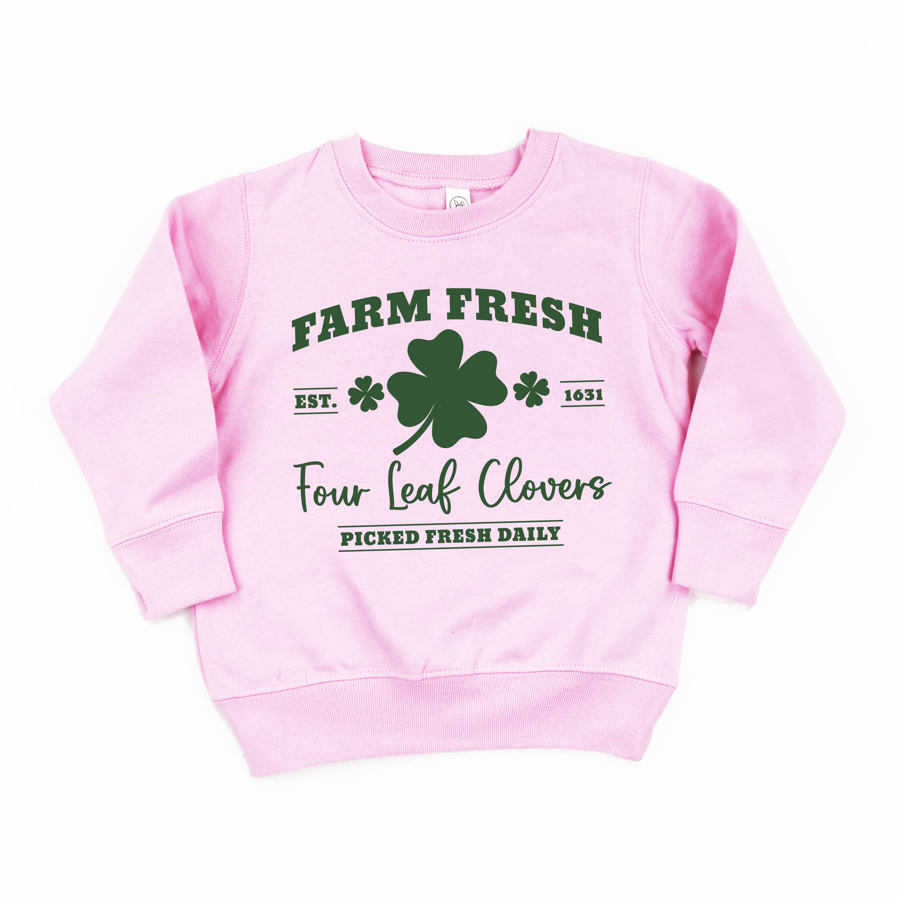 Farm Fresh Four Leaf Clovers - Child Sweater Little Mama Shirt Shop