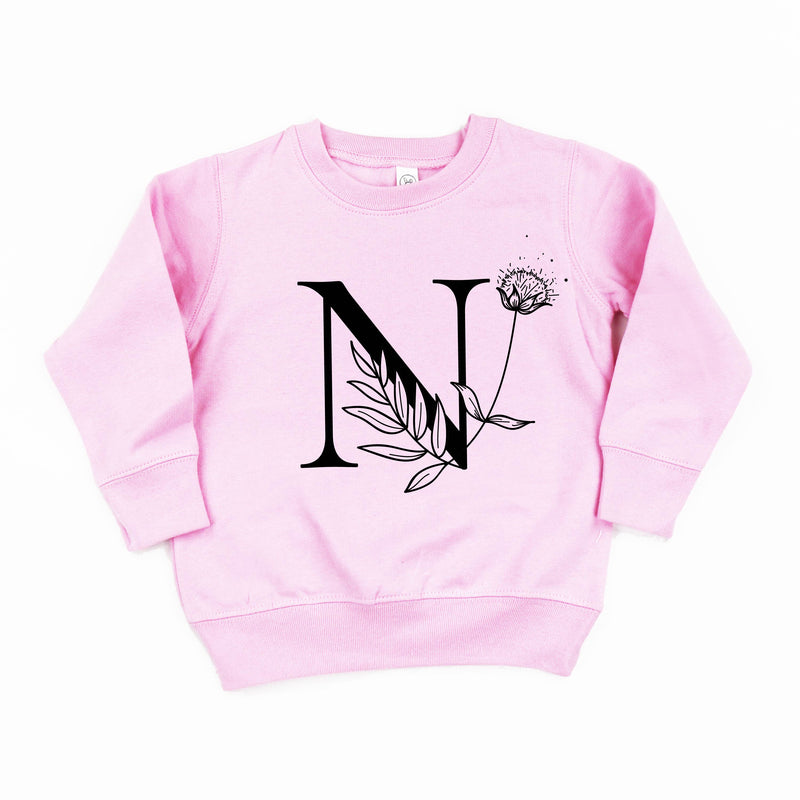 FLORAL INITIALS - Child Sweater