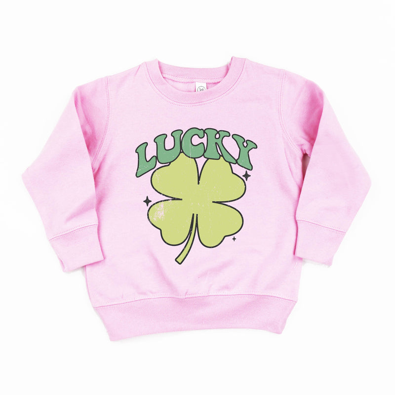 Green Oversized Lucky Shamrock - Child Sweater