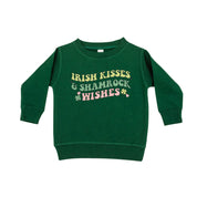 Irish Kisses & Shamrock Wishes - Child Sweater Little Mama Shirt Shop