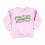 Irish Kisses & Shamrock Wishes - Child Sweater Little Mama Shirt Shop