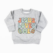 Easter Eggs Jesus Loves Me - Boy Version - Child Sweater Little Mama Shirt Shop