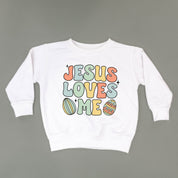 Easter Eggs Jesus Loves Me - Boy Version - Child Sweater Little Mama Shirt Shop