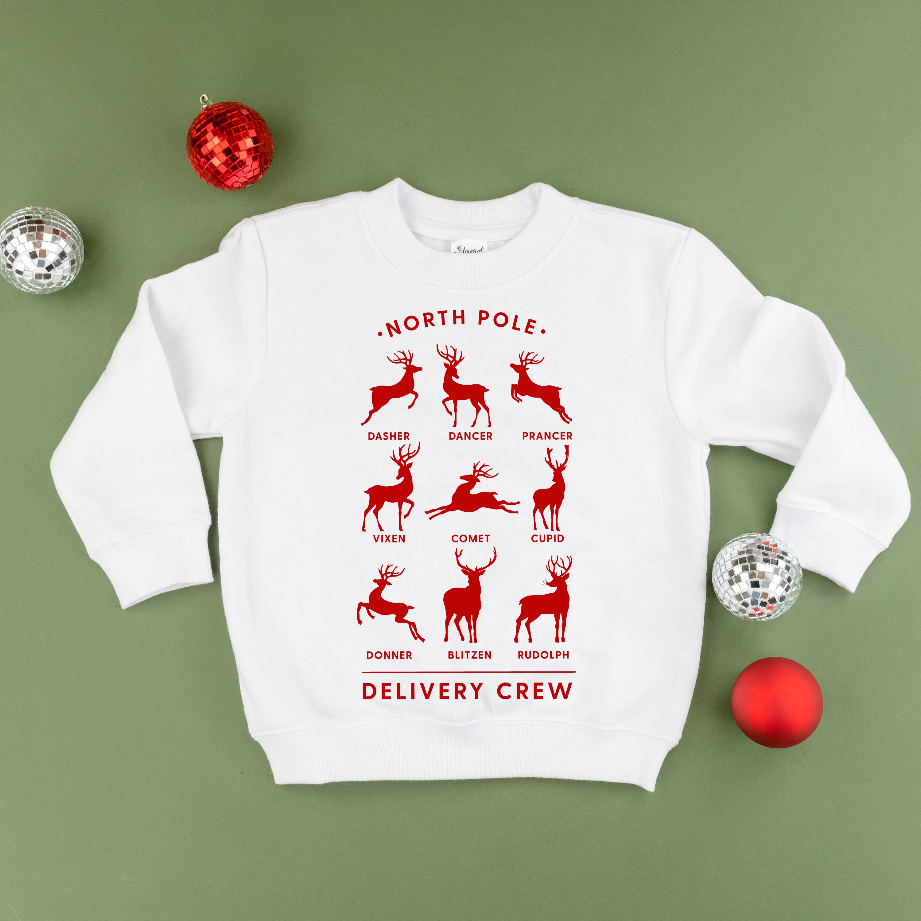 Reindeer - North Pole Delivery Crew - Child Sweater Little Mama Shirt Shop