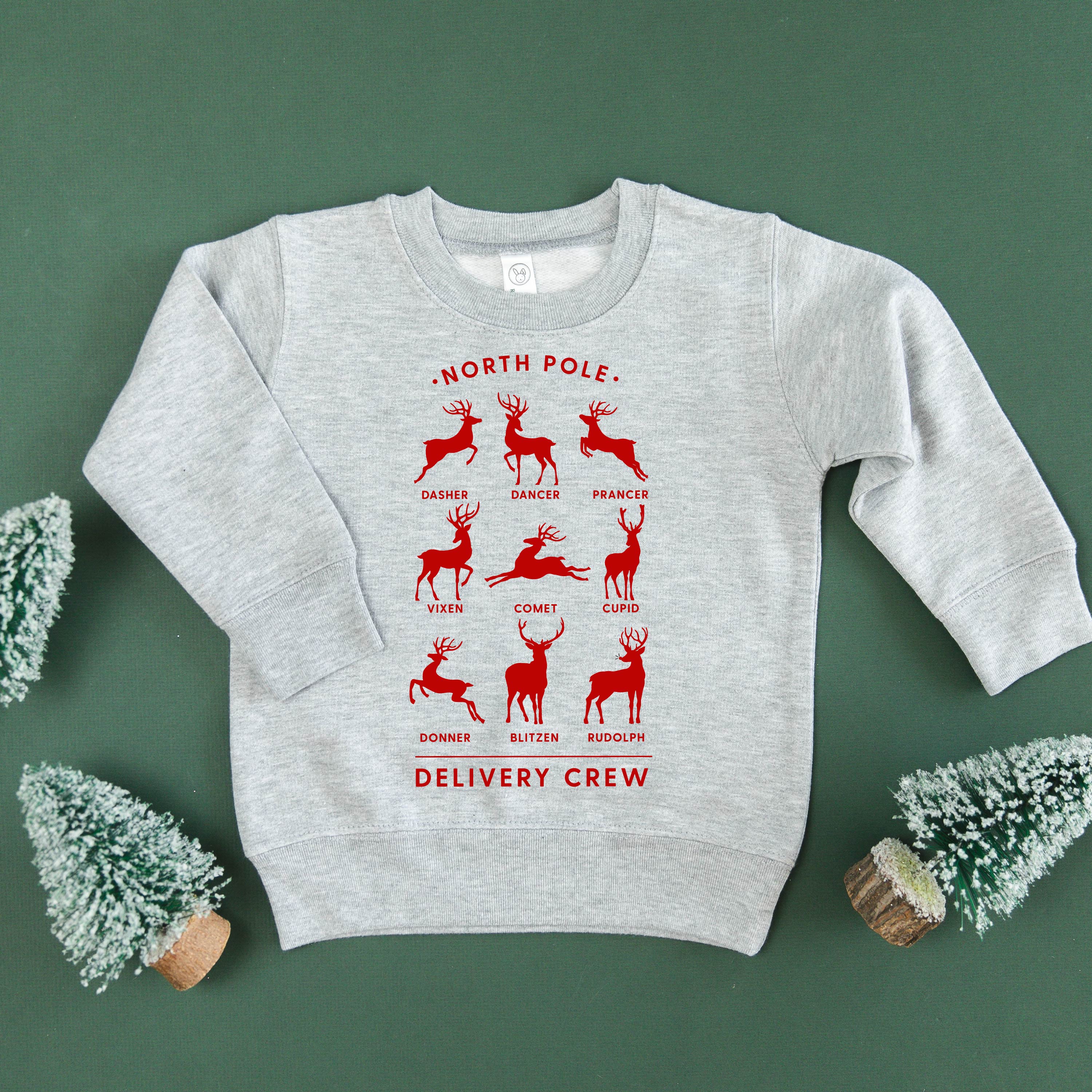 Reindeer - North Pole Delivery Crew - Child Sweater Little Mama Shirt Shop