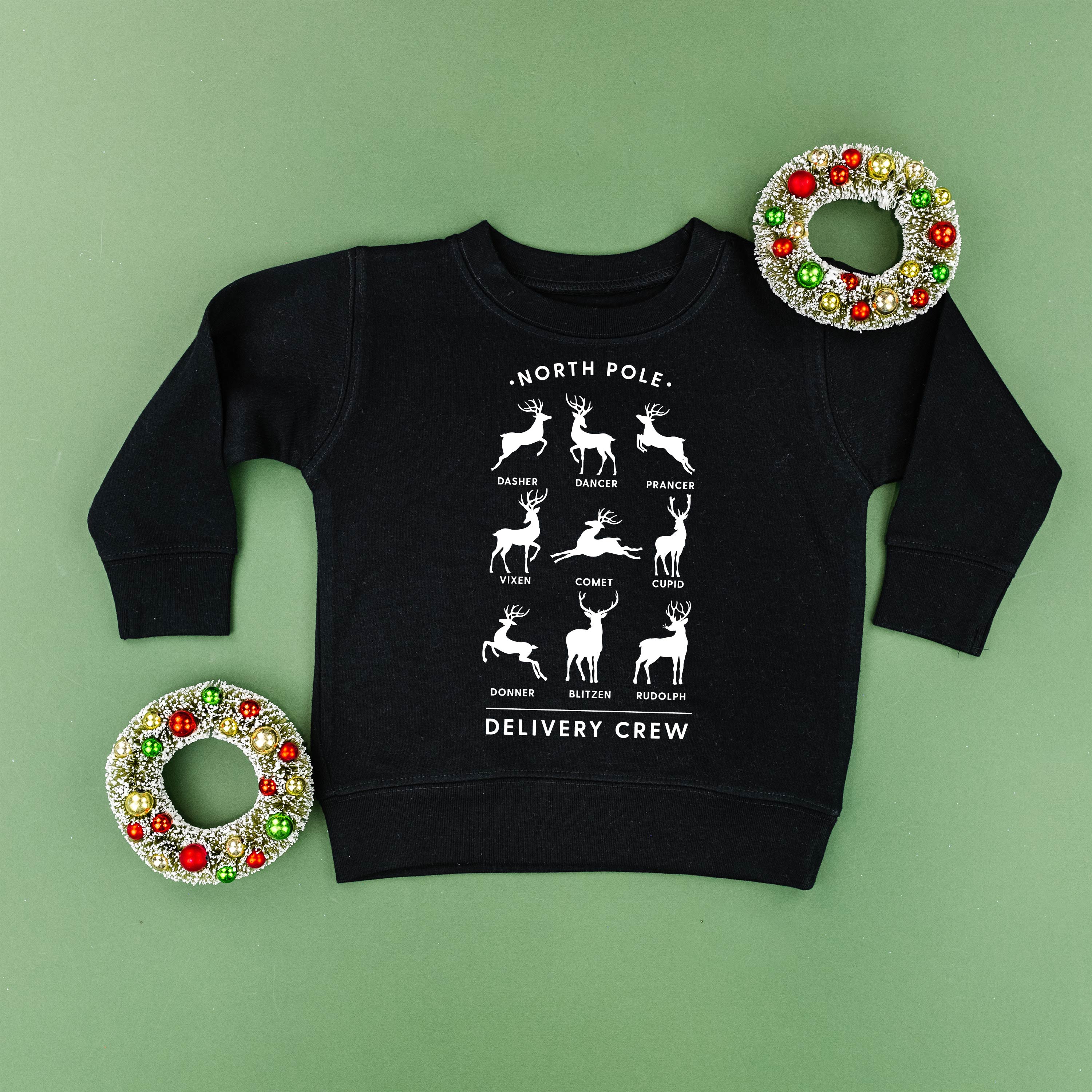 Reindeer - North Pole Delivery Crew - Child Sweater Little Mama Shirt Shop
