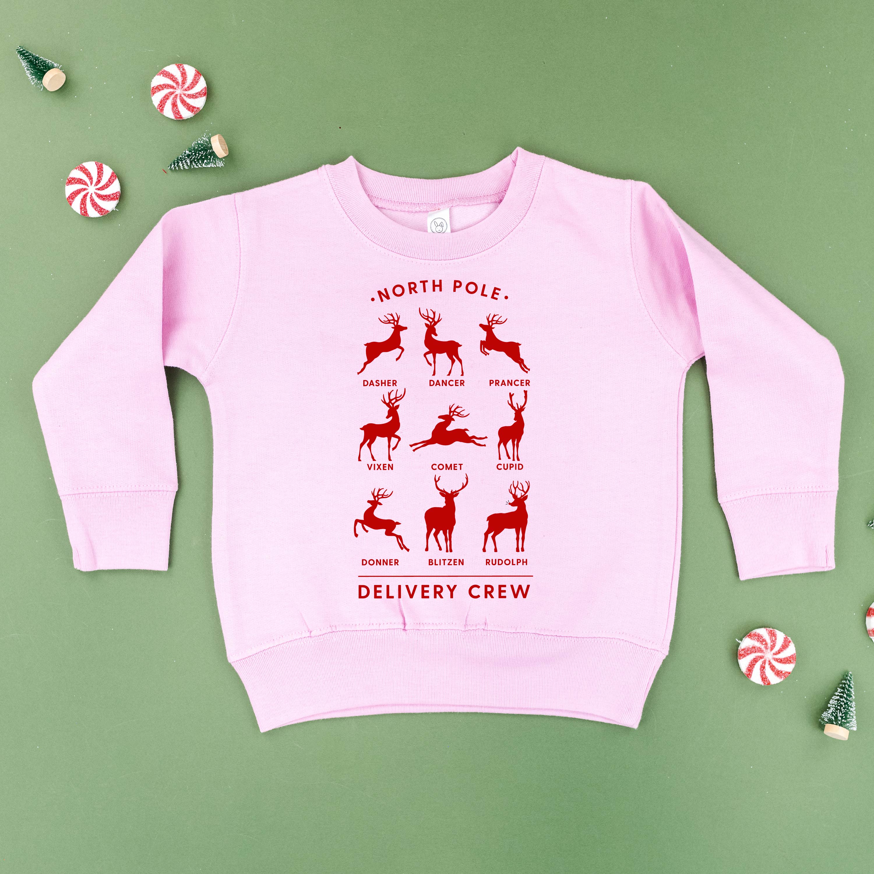 Reindeer - North Pole Delivery Crew - Child Sweater Little Mama Shirt Shop