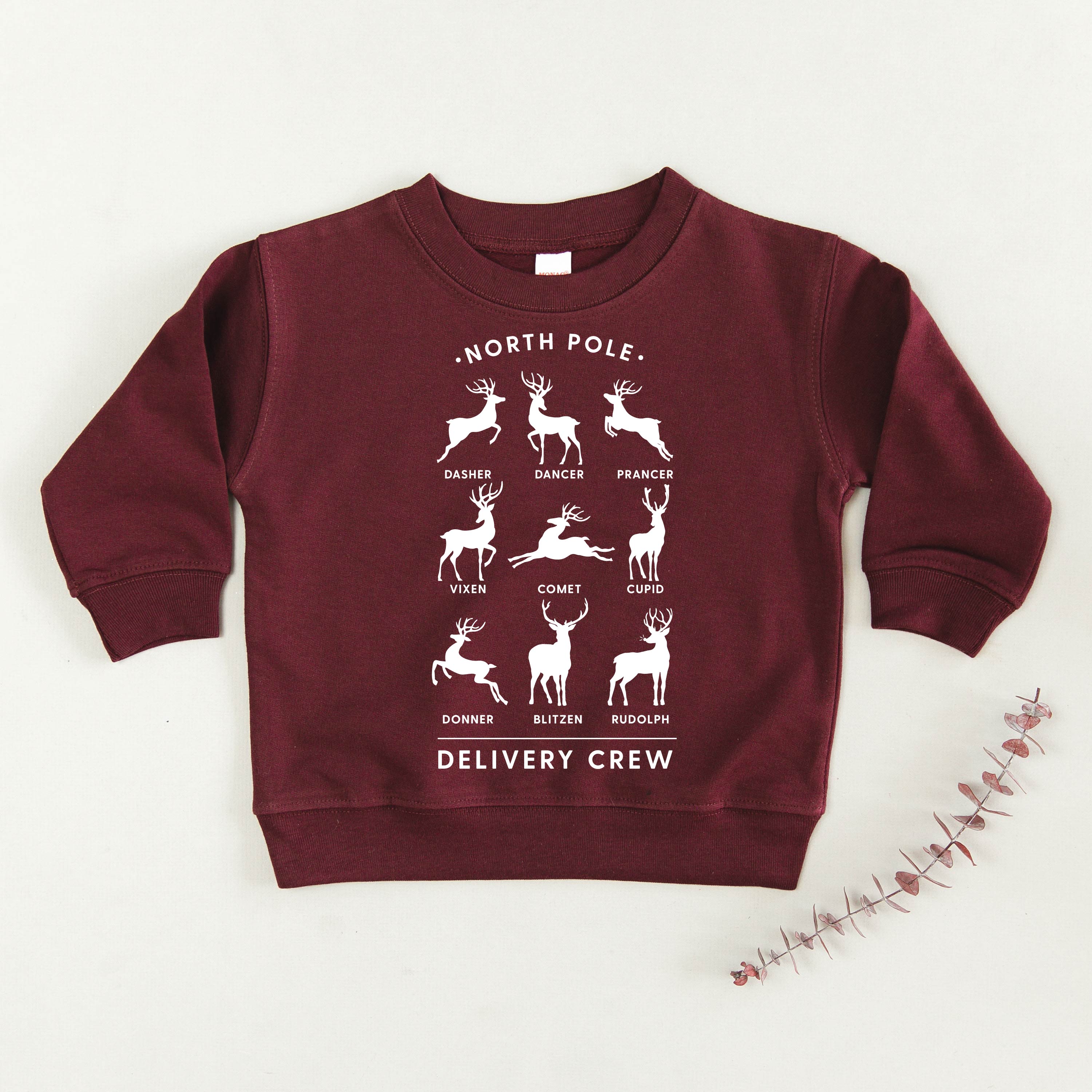 Reindeer - North Pole Delivery Crew - Child Sweater Little Mama Shirt Shop