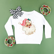 Watercolor Santa - Child Sweater Little Mama Shirt Shop