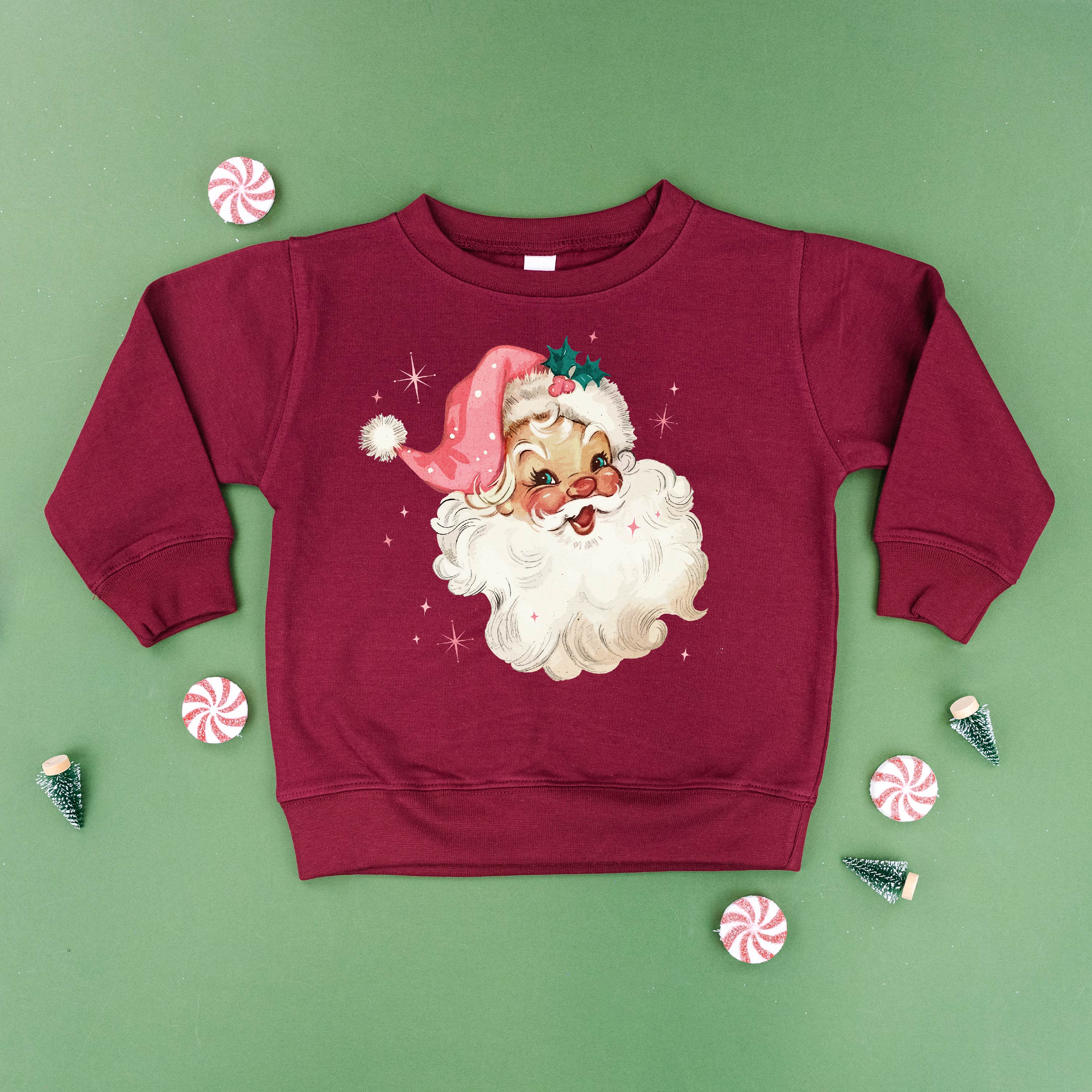 Watercolor Santa - Child Sweater Little Mama Shirt Shop