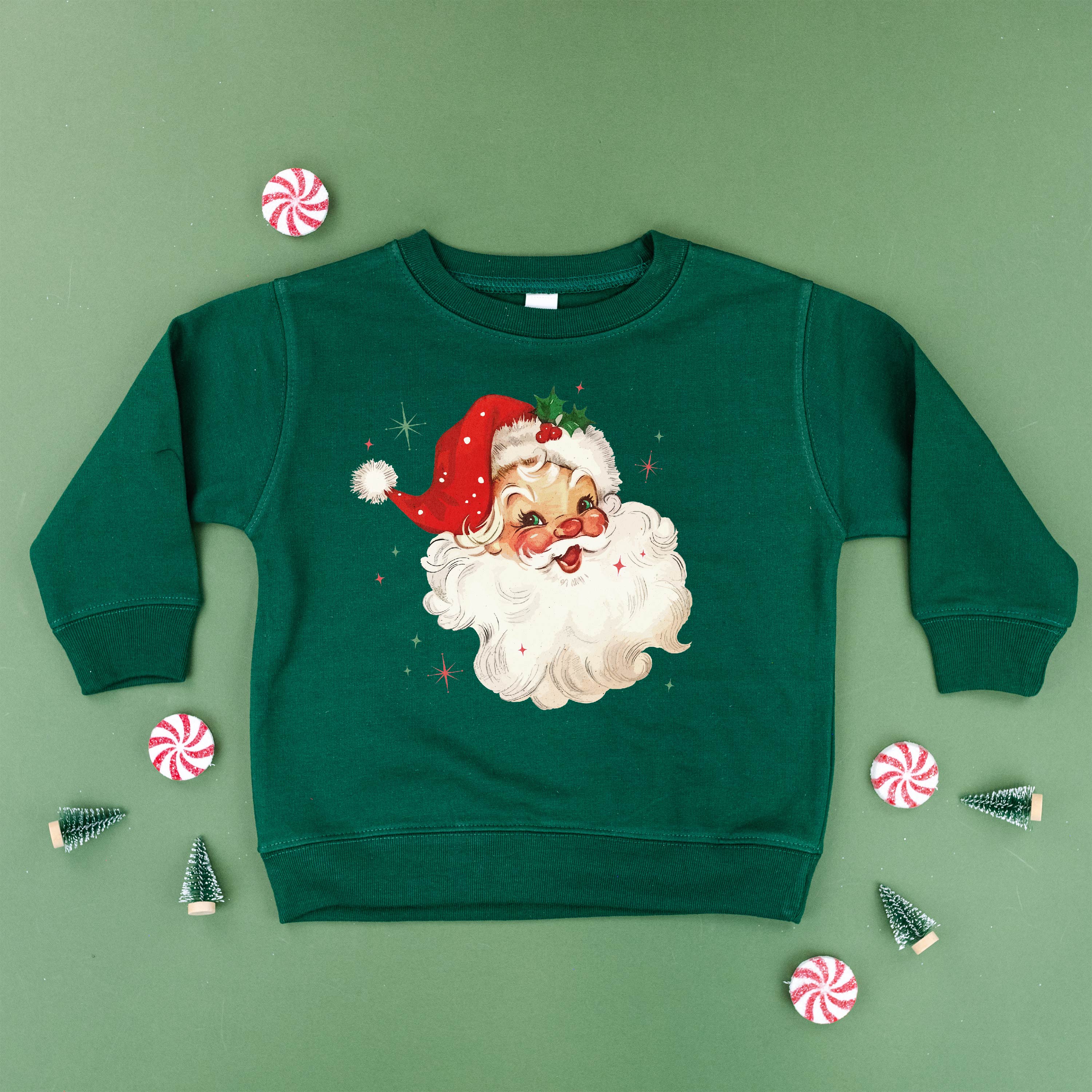 Watercolor Santa - Child Sweater Little Mama Shirt Shop