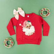 Watercolor Santa - Child Sweater Little Mama Shirt Shop