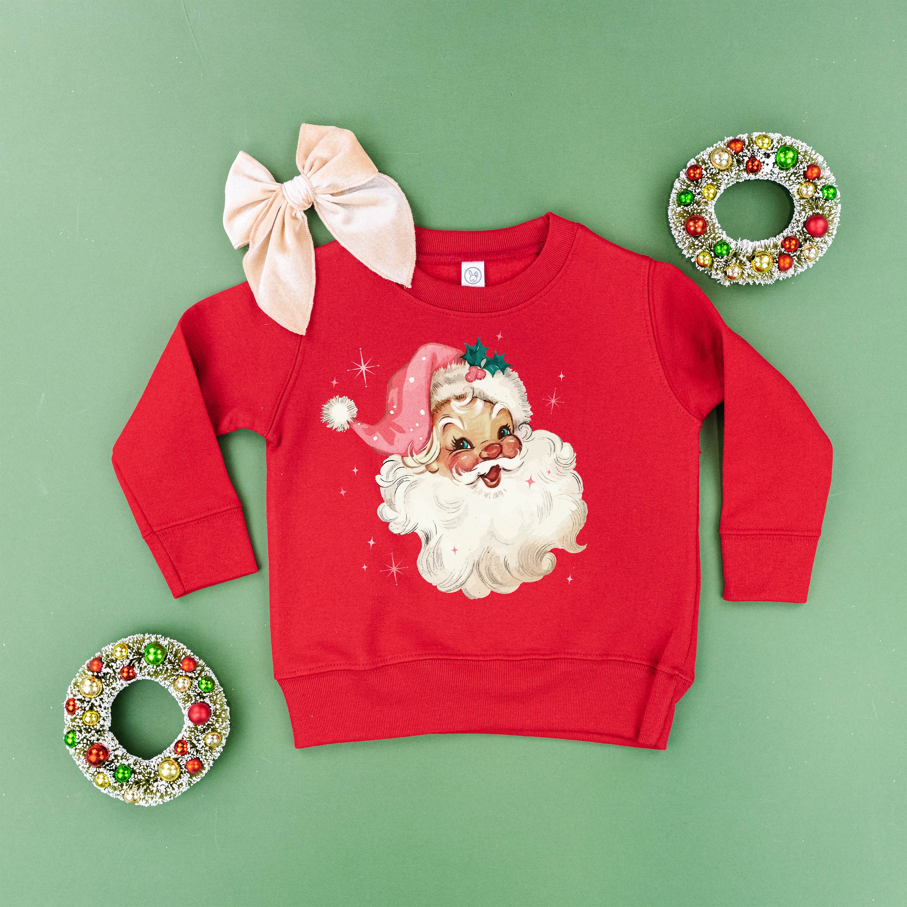 Watercolor Santa - Child Sweater Little Mama Shirt Shop