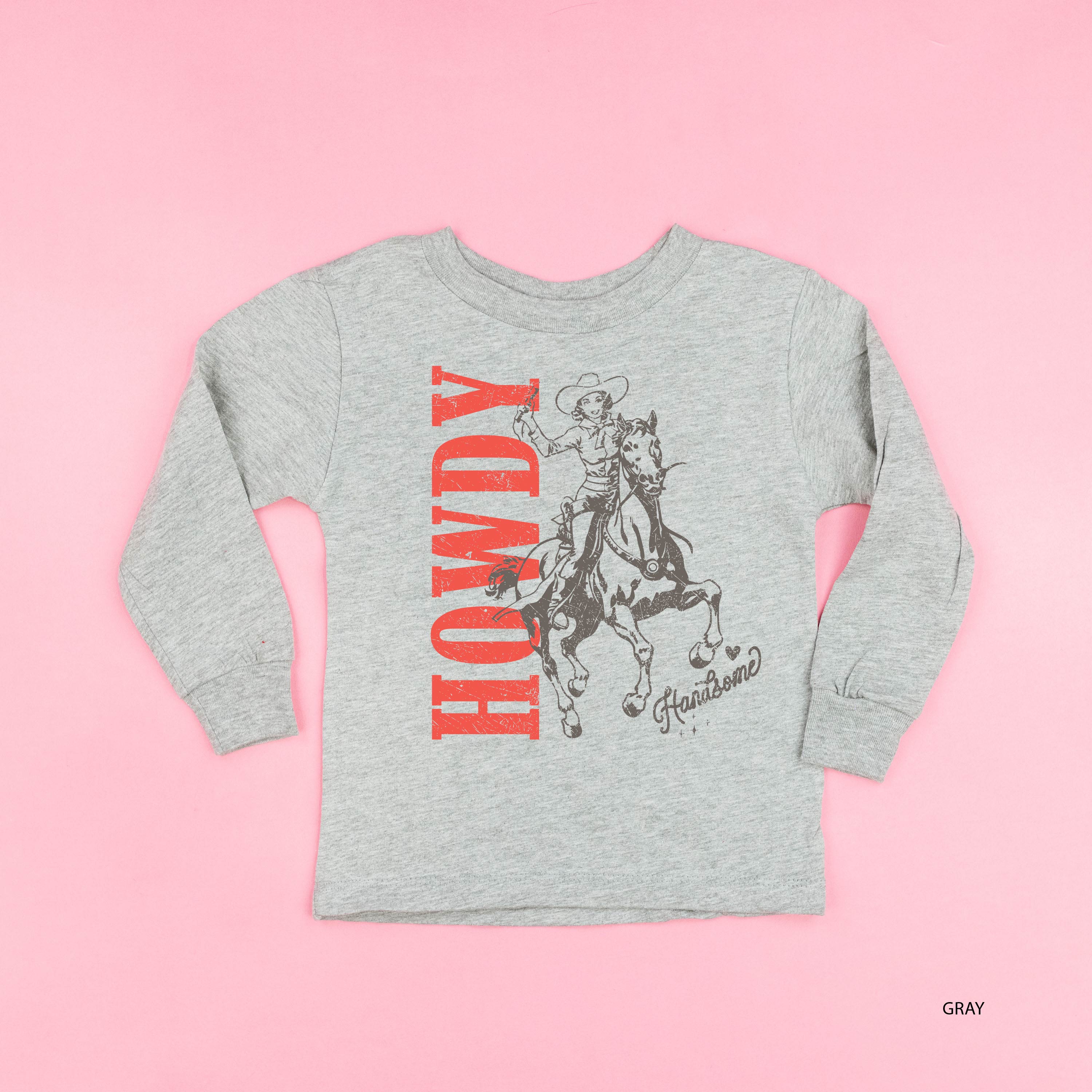 Howdy Handsome - Child Long Sleeve Tee Little Mama Shirt Shop