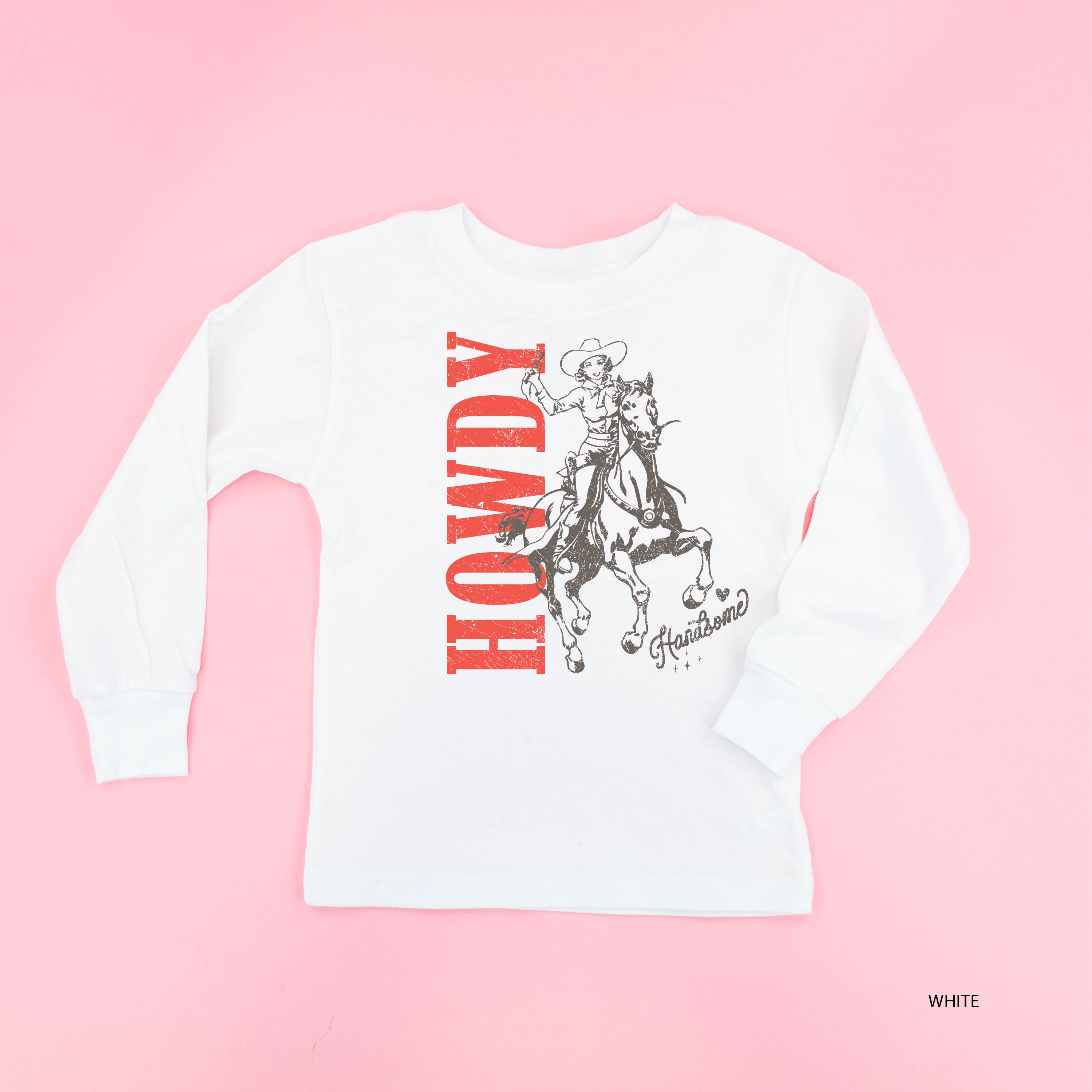 Howdy Handsome - Child Long Sleeve Tee Little Mama Shirt Shop