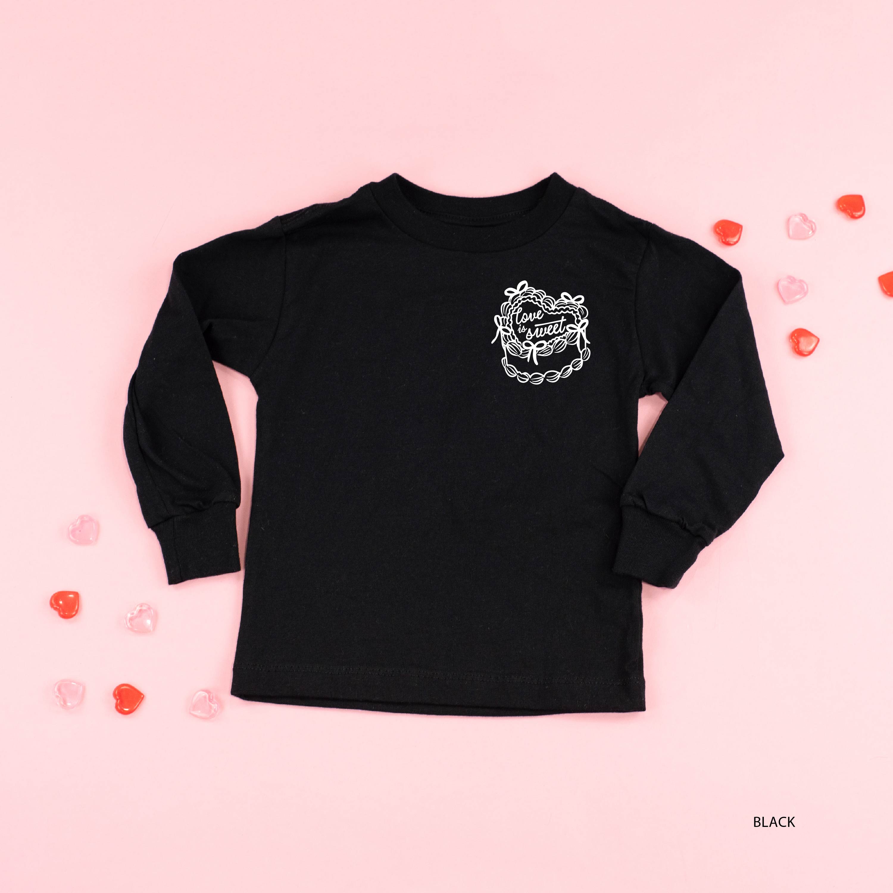 Love Is Sweet (pocket) - Child Long Sleeve Tee Little Mama Shirt Shop