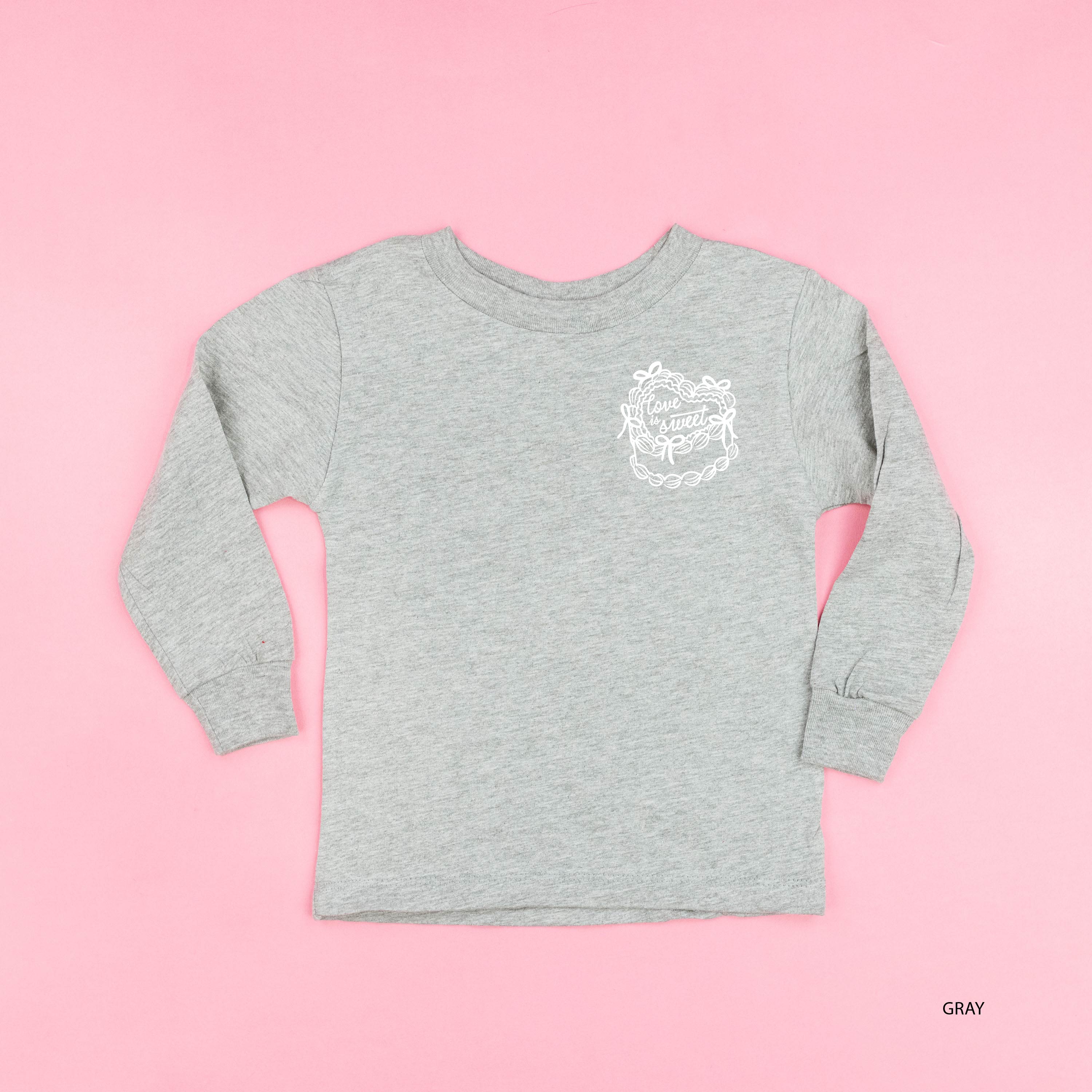 Love Is Sweet (pocket) - Child Long Sleeve Tee Little Mama Shirt Shop